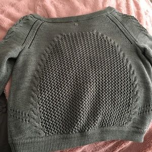 Green cropped Lululemon sweater